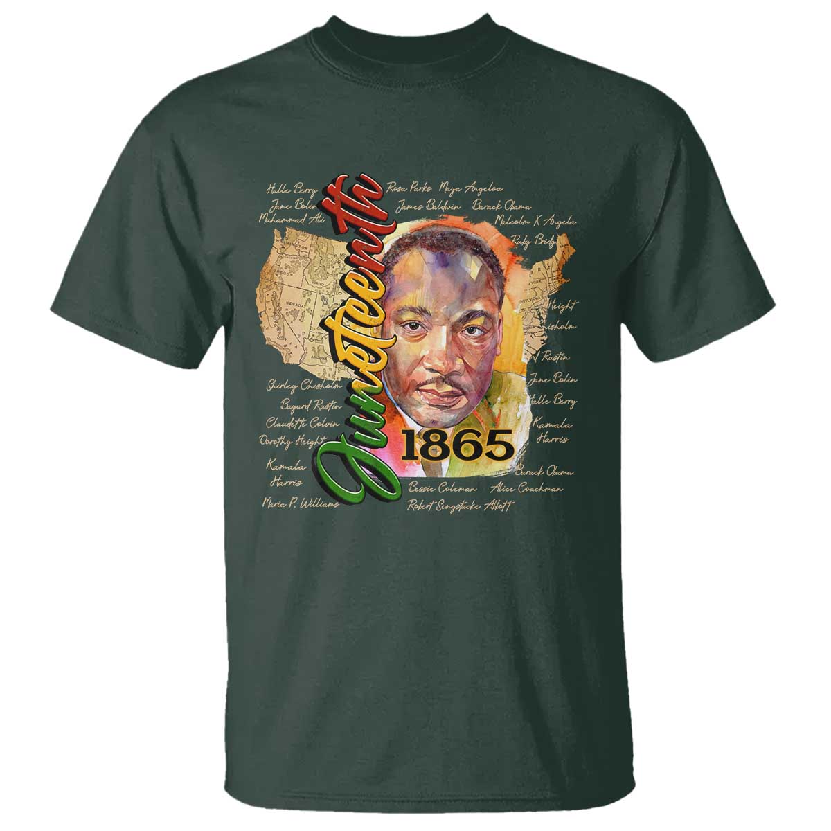 Juneteenth 1865 T Shirt Black Leaders African American Heritage