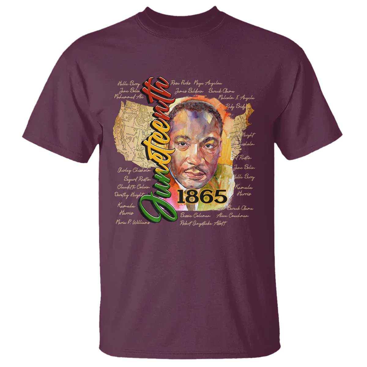 Juneteenth 1865 T Shirt Black Leaders African American Heritage