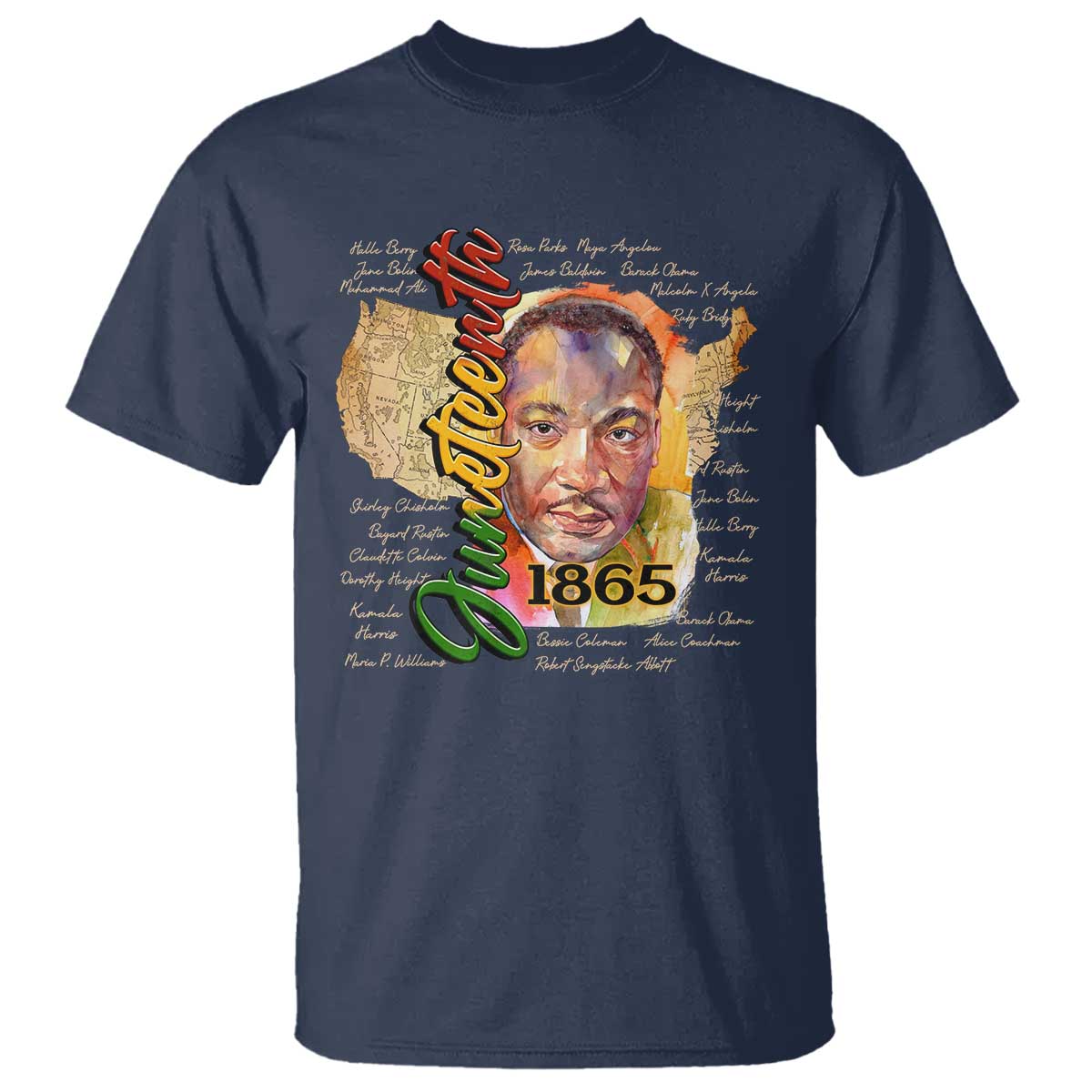 Juneteenth 1865 T Shirt Black Leaders African American Heritage