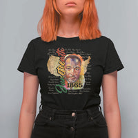 Juneteenth 1865 T Shirt For Women Black Leaders African American Heritage