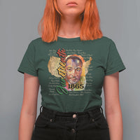 Juneteenth 1865 T Shirt For Women Black Leaders African American Heritage