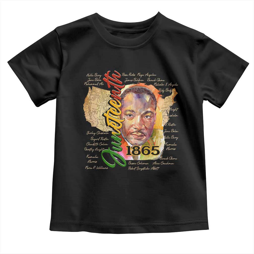 Juneteenth 1865 Toddler T Shirt Black Leaders African American Heritage