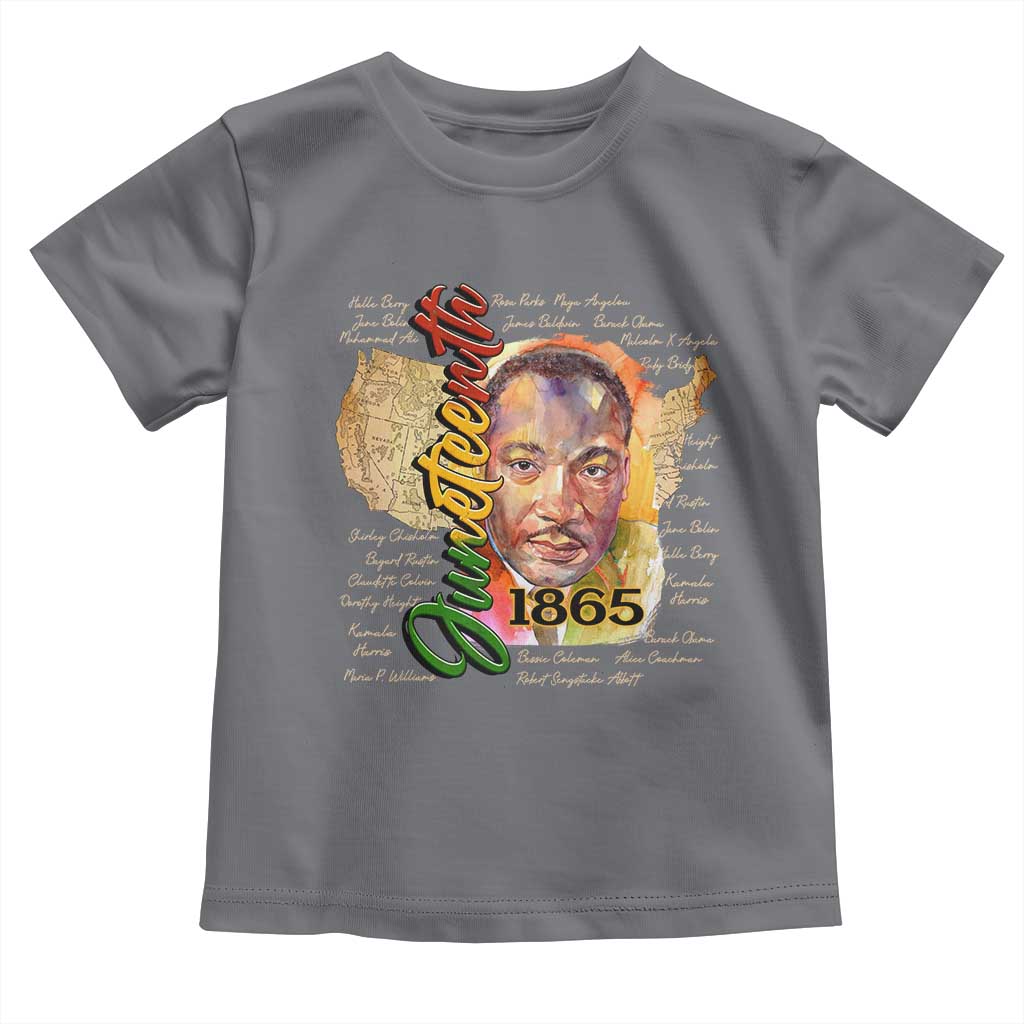 Juneteenth 1865 Toddler T Shirt Black Leaders African American Heritage
