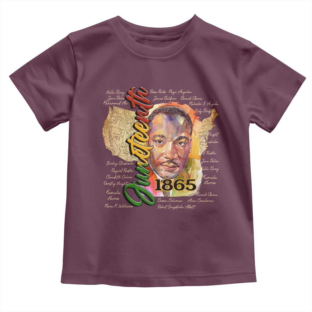 Juneteenth 1865 Toddler T Shirt Black Leaders African American Heritage
