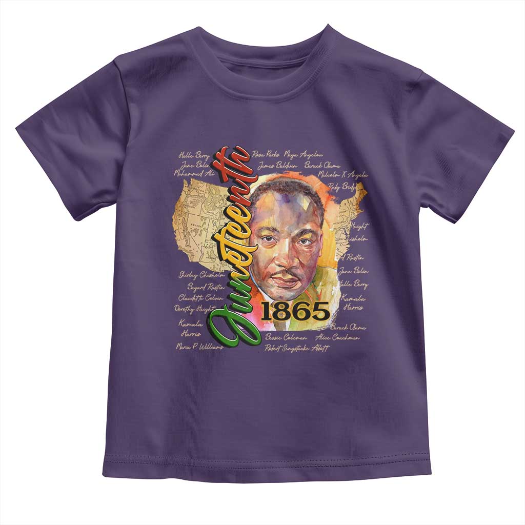 Juneteenth 1865 Toddler T Shirt Black Leaders African American Heritage