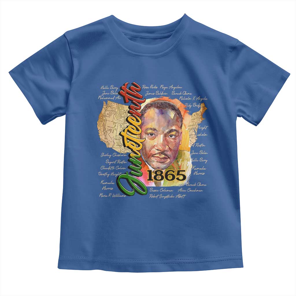 Juneteenth 1865 Toddler T Shirt Black Leaders African American Heritage