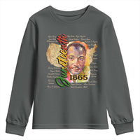 Juneteenth 1865 Youth Sweatshirt Black Leaders African American Heritage