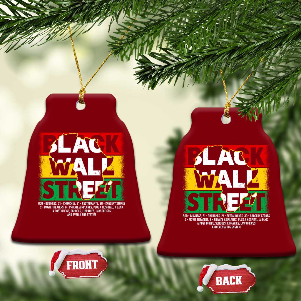 Black Wall Street Ceramic Ornament Tulsa Black History Month Africa Map