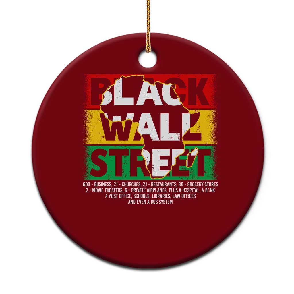 Black Wall Street Ceramic Ornament Tulsa Black History Month Africa Map