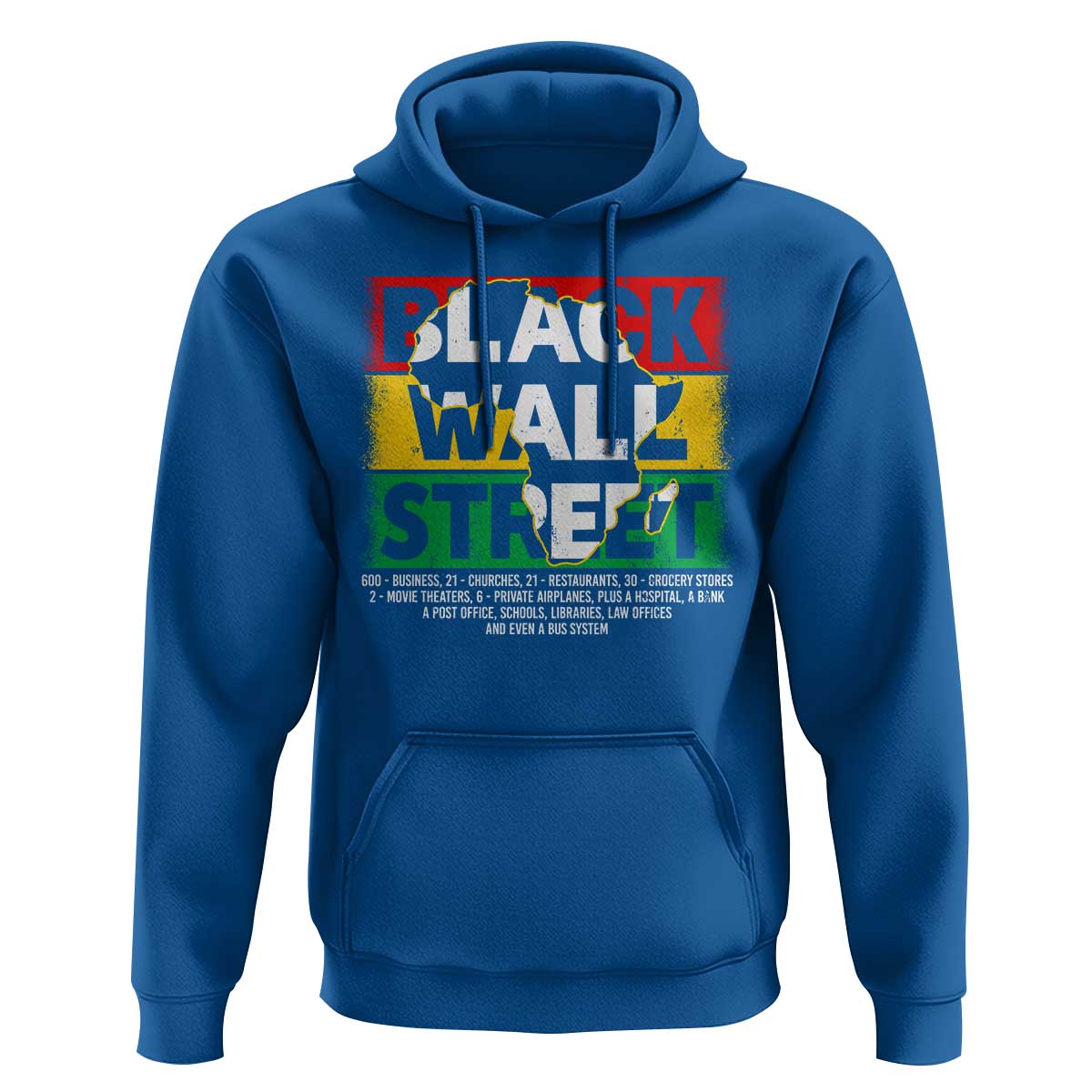 Black Wall Street Hoodie Tulsa Black History Month Africa Map