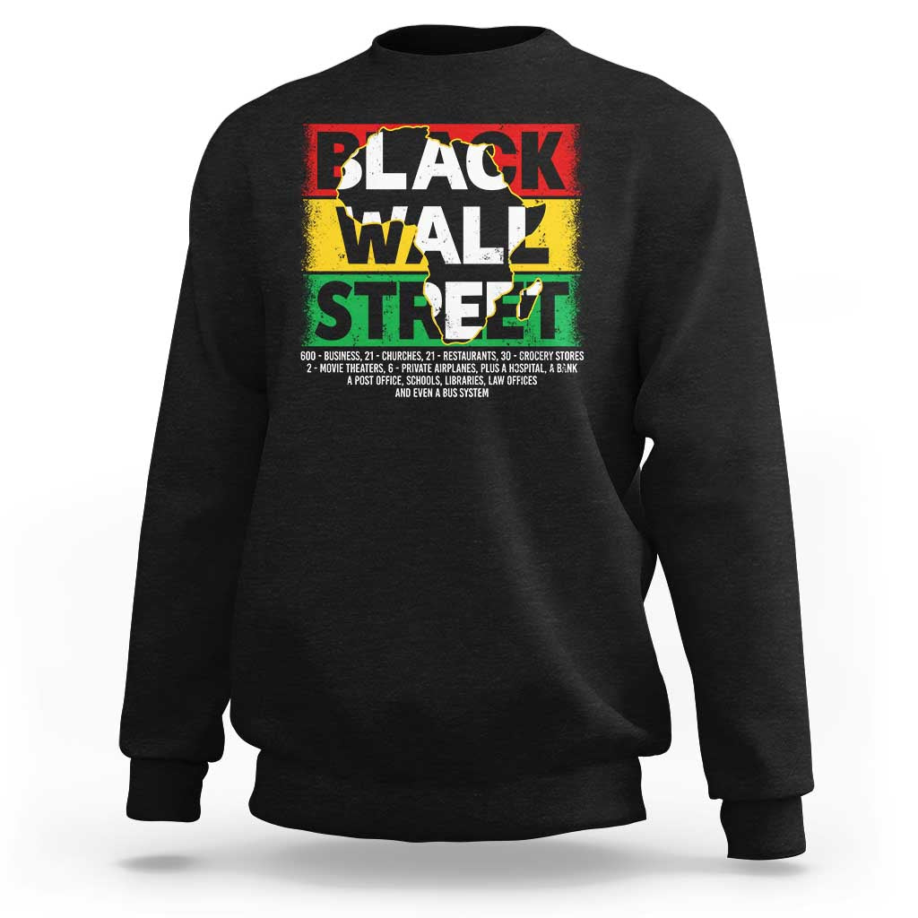 Black Wall Street Sweatshirt Tulsa Black History Month Africa Map