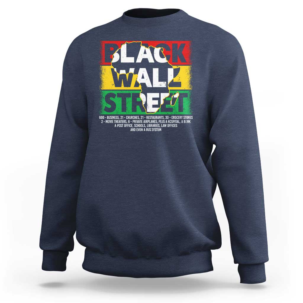 Black Wall Street Sweatshirt Tulsa Black History Month Africa Map