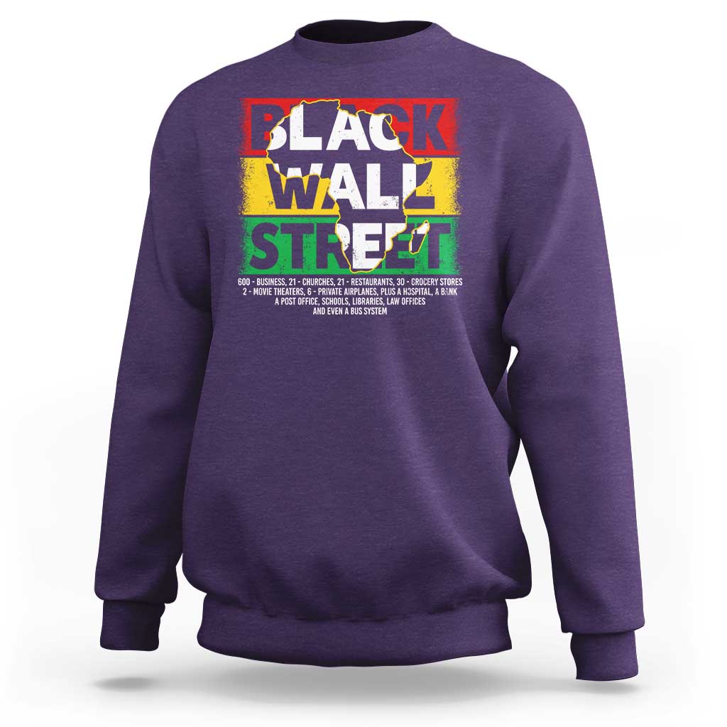 Black Wall Street Sweatshirt Tulsa Black History Month Africa Map