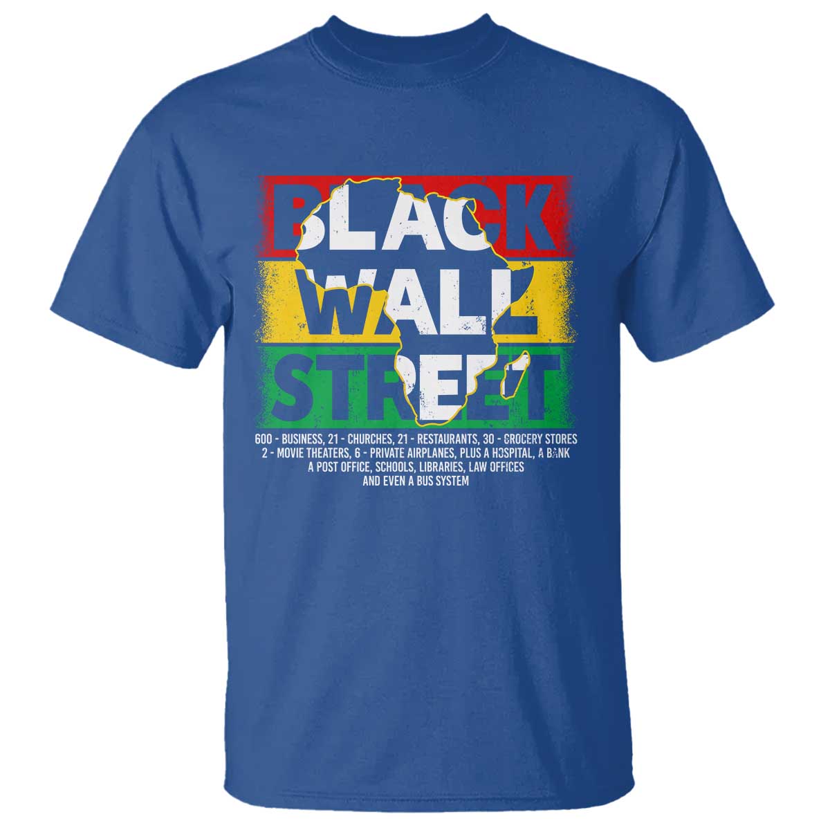 Black Wall Street T Shirt Tulsa Black History Month Africa Map