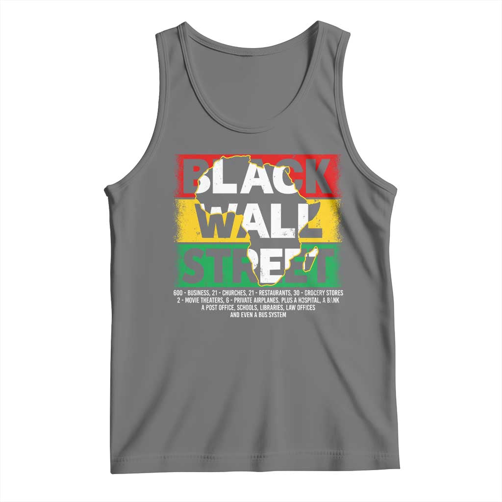 Black Wall Street Tank Top Tulsa Black History Month Africa Map