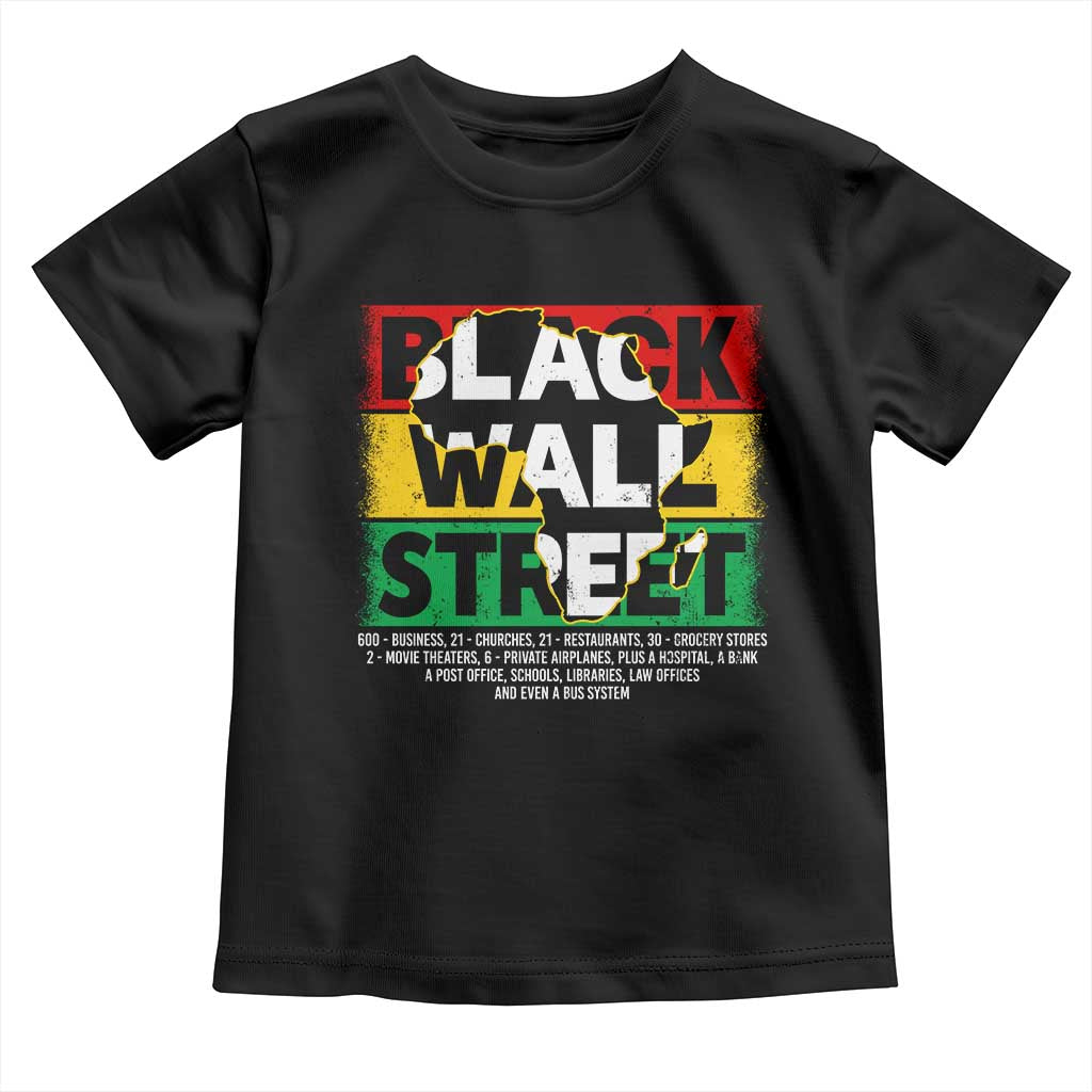 Black Wall Street Toddler T Shirt Tulsa Black History Month Africa Map