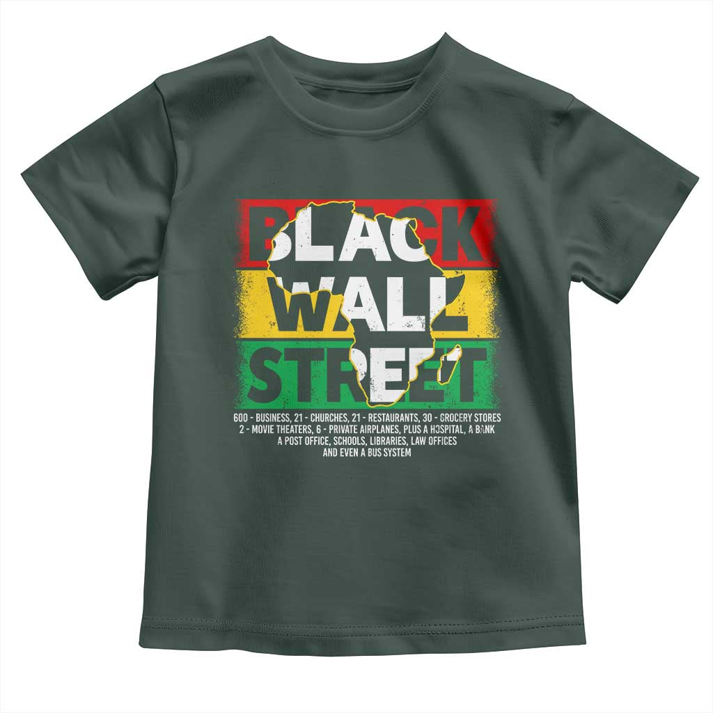 Black Wall Street Toddler T Shirt Tulsa Black History Month Africa Map