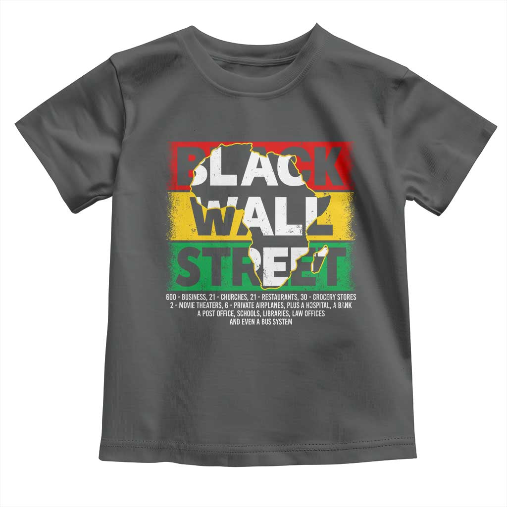 Black Wall Street Toddler T Shirt Tulsa Black History Month Africa Map