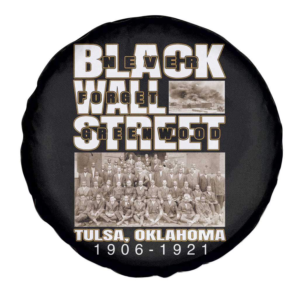 Never Forget Greenwood Black Wall Street Spare Tire Cover Black History Month