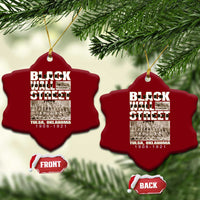 Never Forget Greenwood Black Wall Street Ceramic Ornament Black History Month