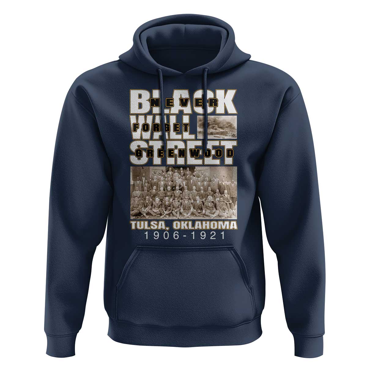 Never Forget Greenwood Black Wall Street Hoodie Black History Month
