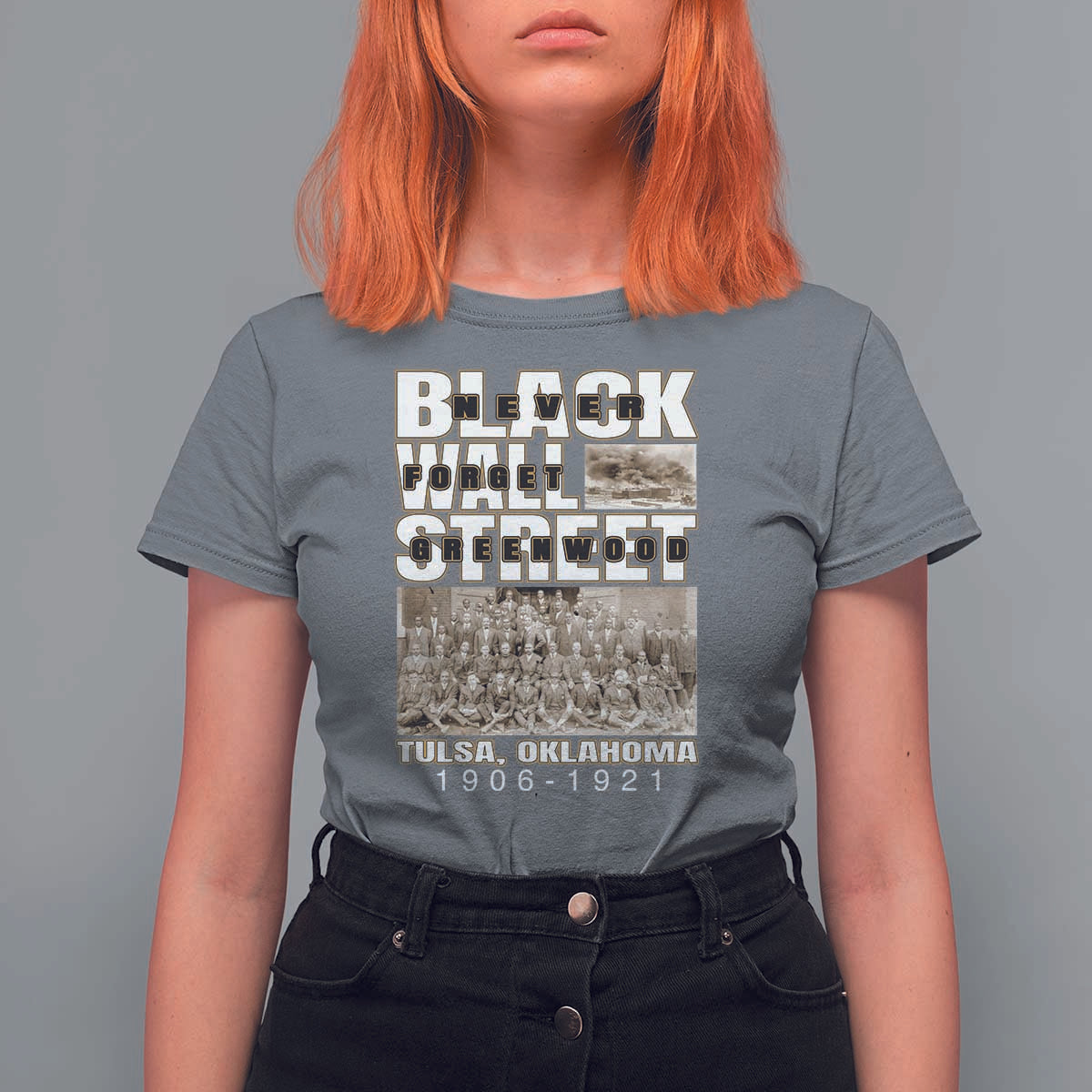 Never Forget Greenwood Black Wall Street T Shirt For Women Black History Month