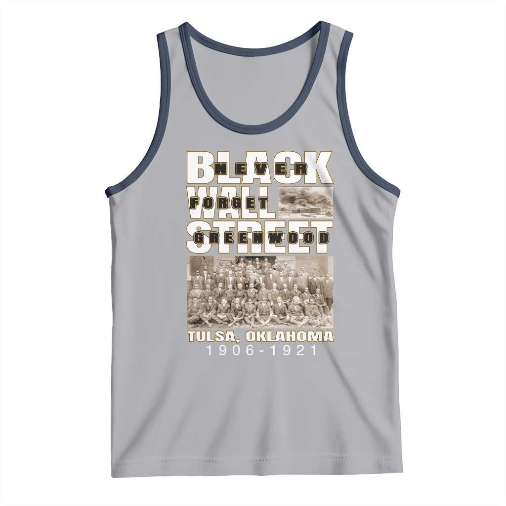 Never Forget Greenwood Black Wall Street Tank Top Black History Month