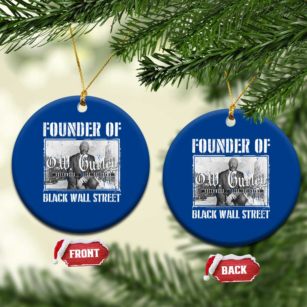 Founder Of Black Wall Street O.W. Gurley Ceramic Ornament Black History Month