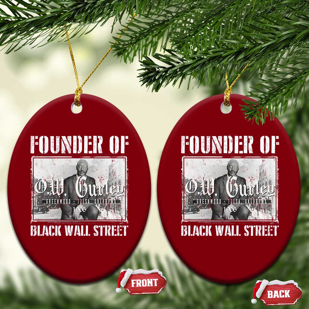Founder Of Black Wall Street O.W. Gurley Ceramic Ornament Black History Month