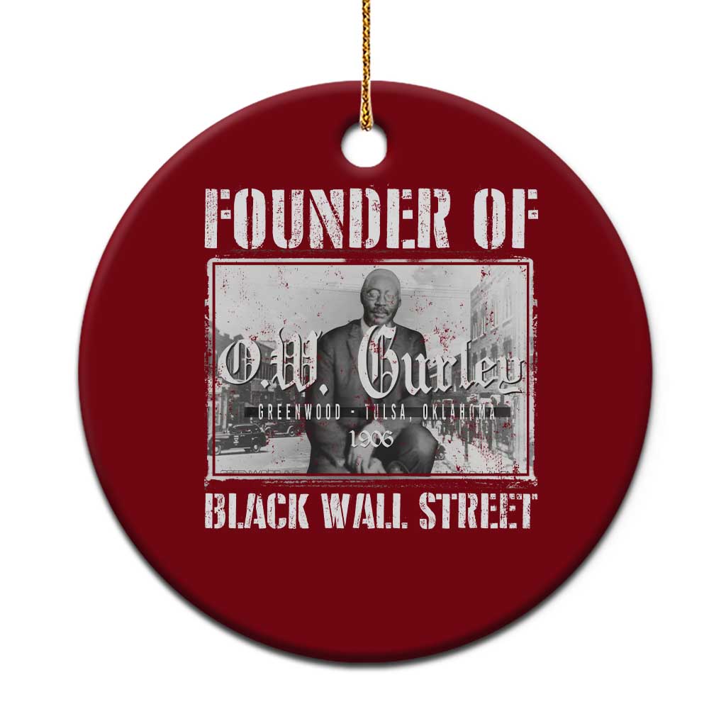Founder Of Black Wall Street O.W. Gurley Ceramic Ornament Black History Month