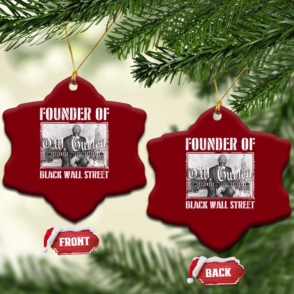 Founder Of Black Wall Street O.W. Gurley Ceramic Ornament Black History Month