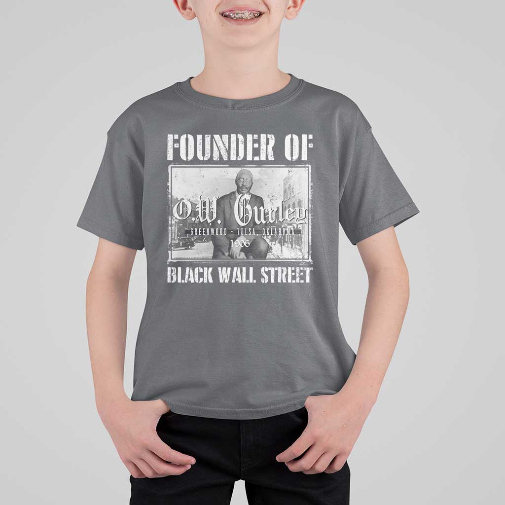 Founder Of Black Wall Street O.W. Gurley T Shirt For Kid Black History Month