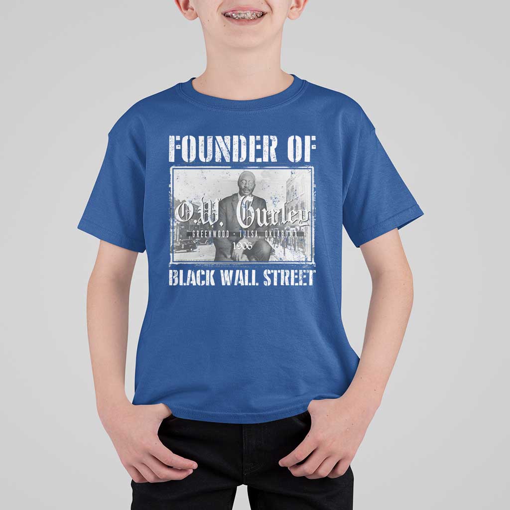 Founder Of Black Wall Street O.W. Gurley T Shirt For Kid Black History Month