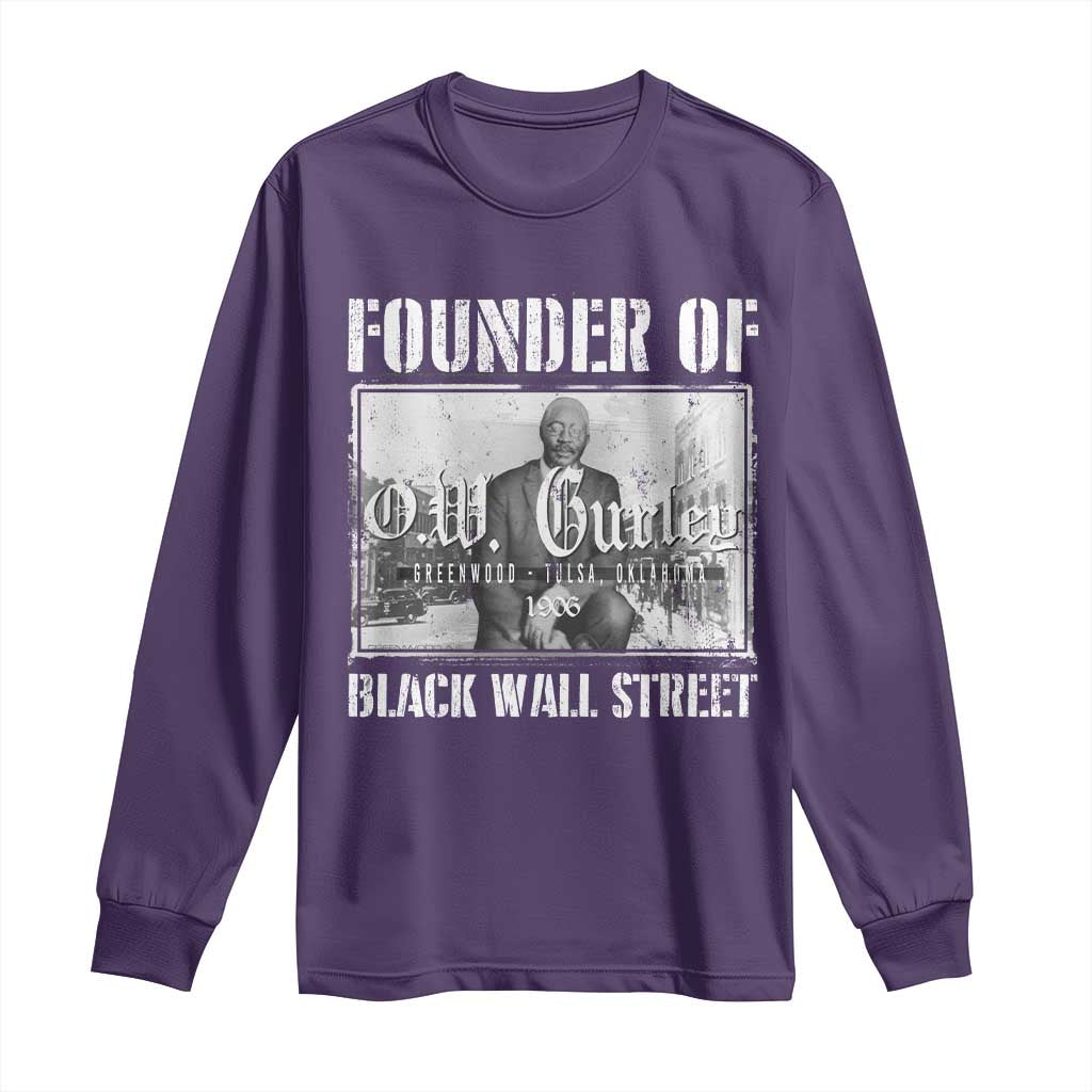 Founder Of Black Wall Street O.W. Gurley Long Sleeve Shirt Black History Month