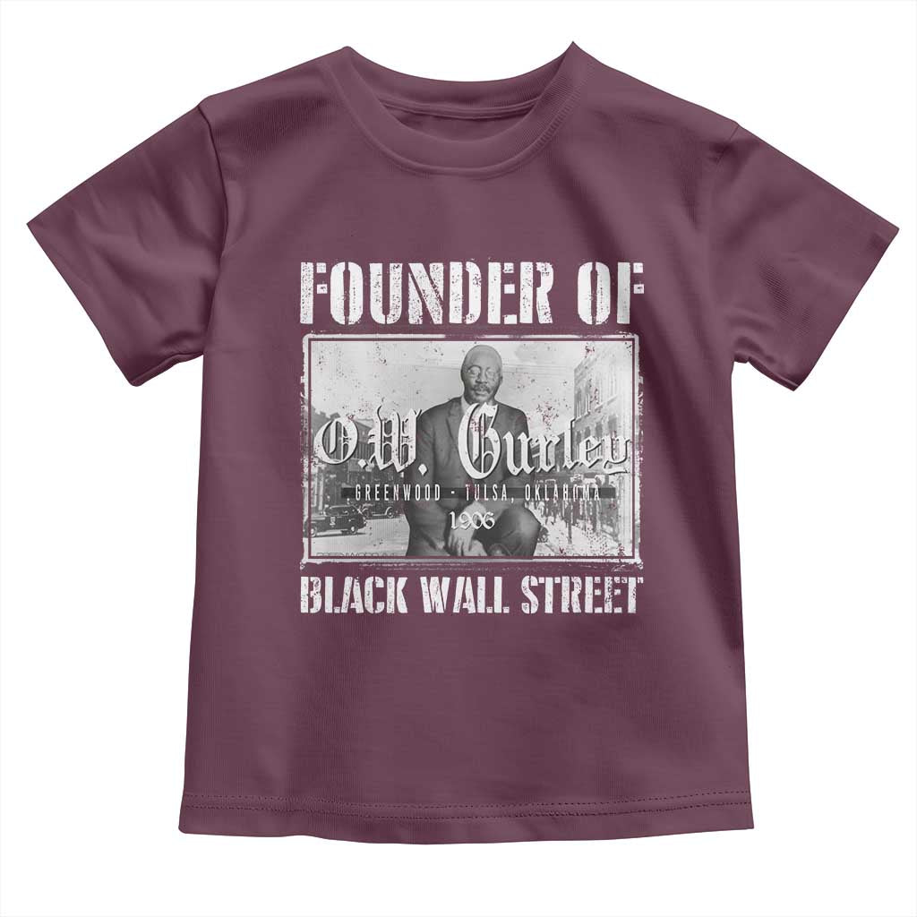 Founder Of Black Wall Street O.W. Gurley Toddler T Shirt Black History Month