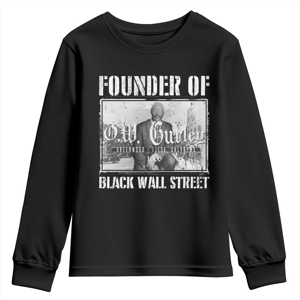 Founder Of Black Wall Street O.W. Gurley Youth Sweatshirt Black History Month