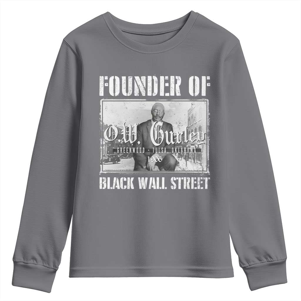 Founder Of Black Wall Street O.W. Gurley Youth Sweatshirt Black History Month