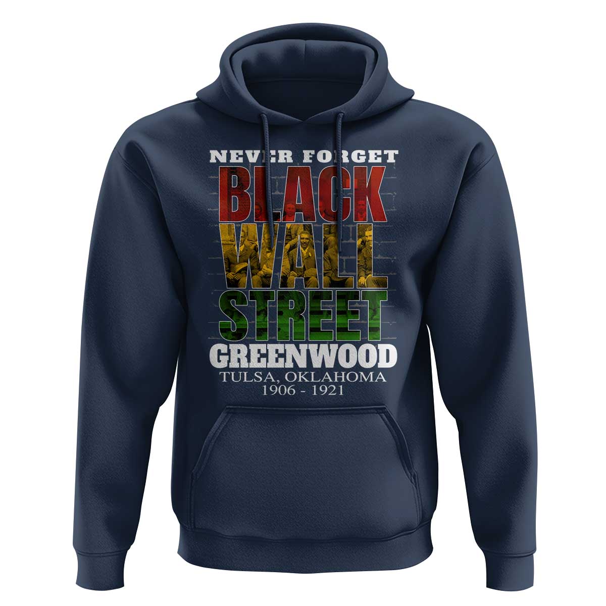 Never Forget Black Wall Street Hoodie Tulsa Oklahoma Black History Month