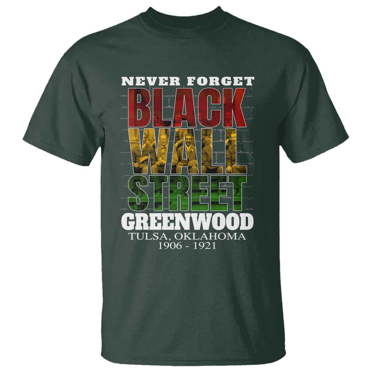 Never Forget Black Wall Street T Shirt Tulsa Oklahoma Black History Month