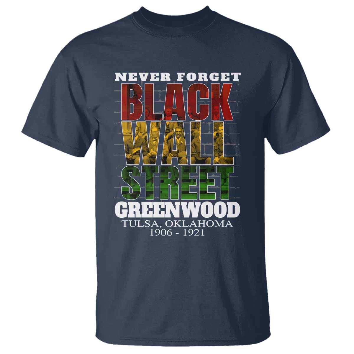Never Forget Black Wall Street T Shirt Tulsa Oklahoma Black History Month
