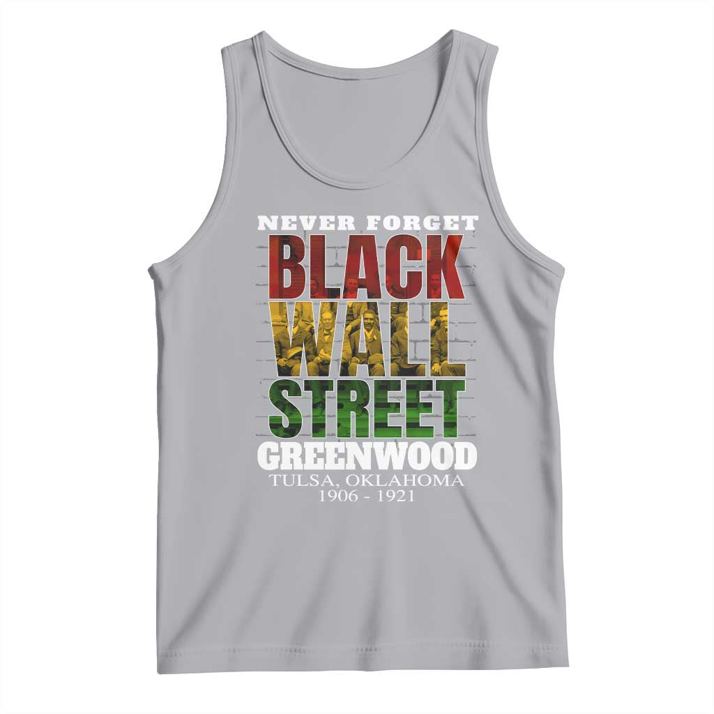 Never Forget Black Wall Street Tank Top Tulsa Oklahoma Black History Month