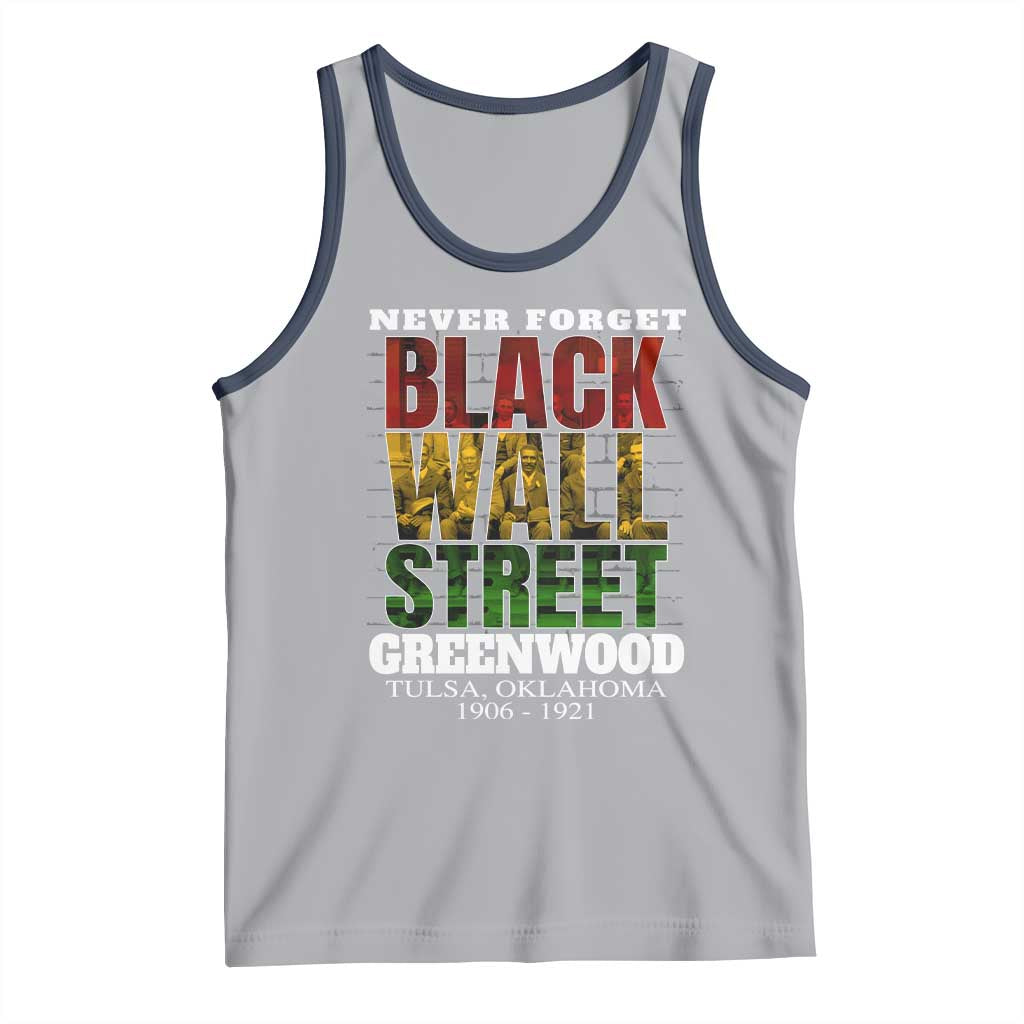 Never Forget Black Wall Street Tank Top Tulsa Oklahoma Black History Month