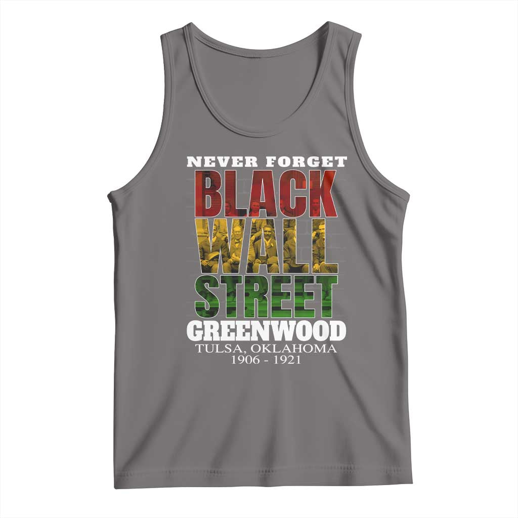 Never Forget Black Wall Street Tank Top Tulsa Oklahoma Black History Month