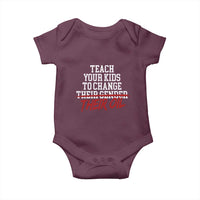 Teach Your Kids to Change Their Oil Not Their Gender Baby Onesie Funny Fathers Day