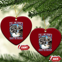 Call Me Ranch Cause I Be Dressing Ceramic Ornament Funny Raccoon Meme