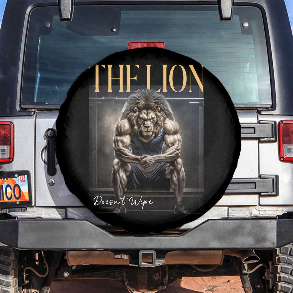 Funny The Lion Doesnt Wipe Spare Tire Cover Gen Z Joke Brainrot Raunchy Meme
