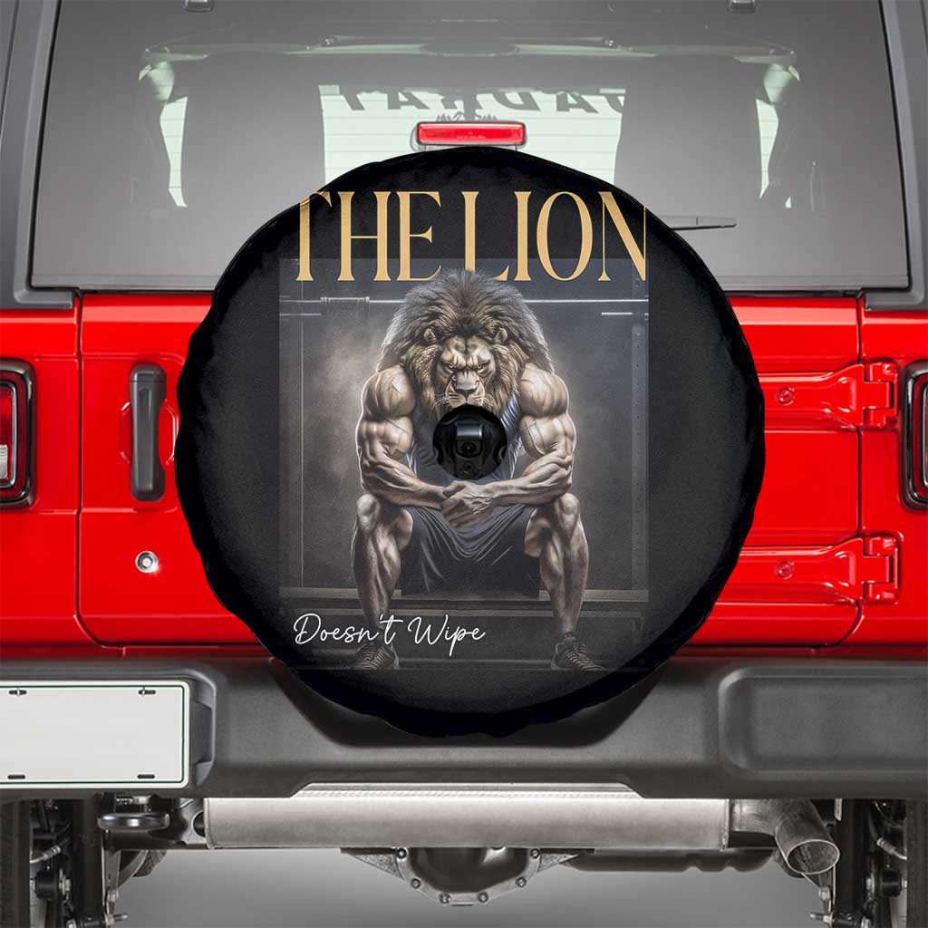 Funny The Lion Doesnt Wipe Spare Tire Cover Gen Z Joke Brainrot Raunchy Meme