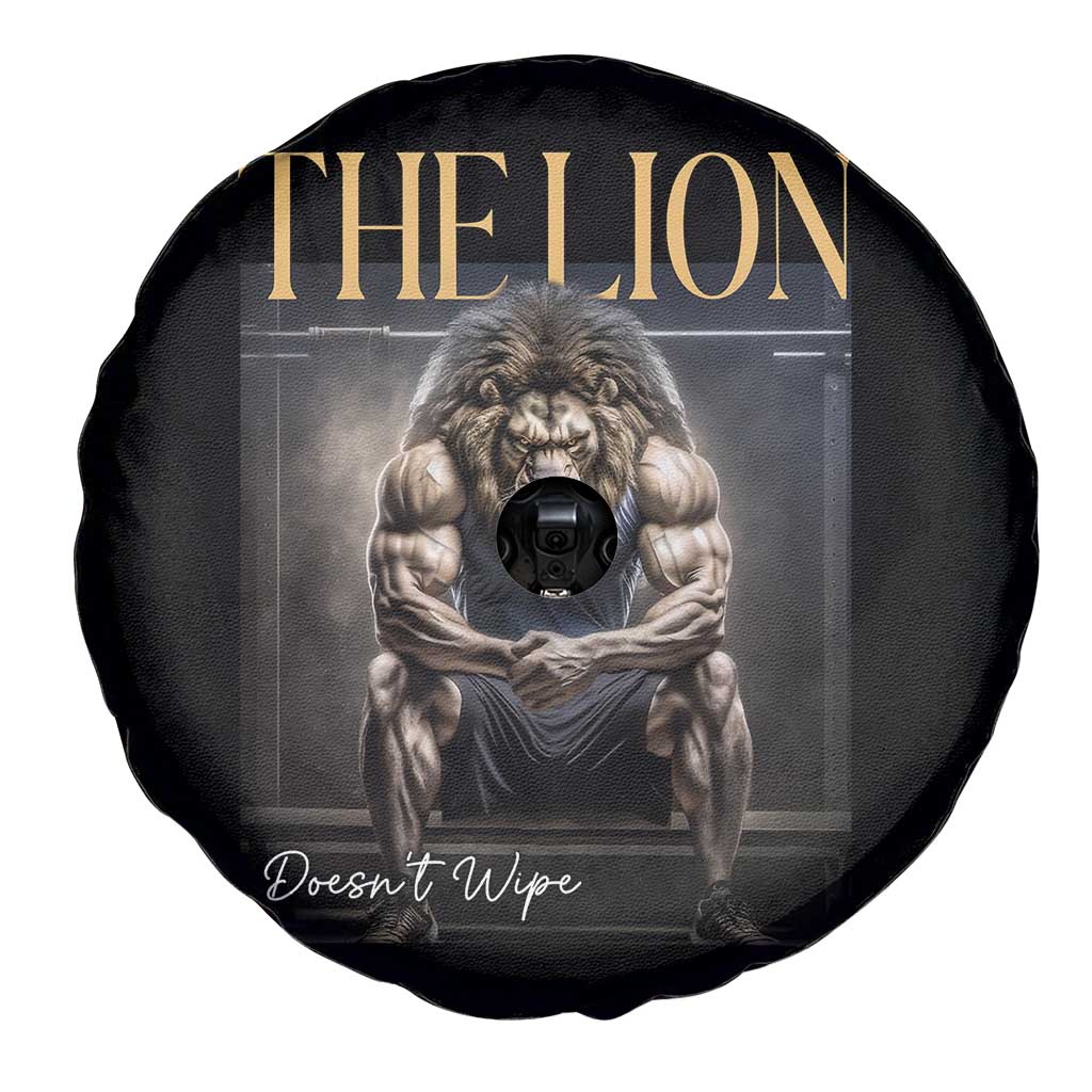 Funny The Lion Doesnt Wipe Spare Tire Cover Gen Z Joke Brainrot Raunchy Meme