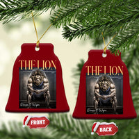 Funny The Lion Doesnt Wipe Ceramic Ornament Gen Z Joke Brainrot Raunchy Meme