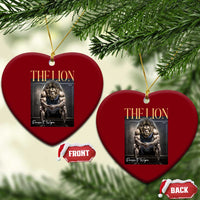 Funny The Lion Doesnt Wipe Ceramic Ornament Gen Z Joke Brainrot Raunchy Meme